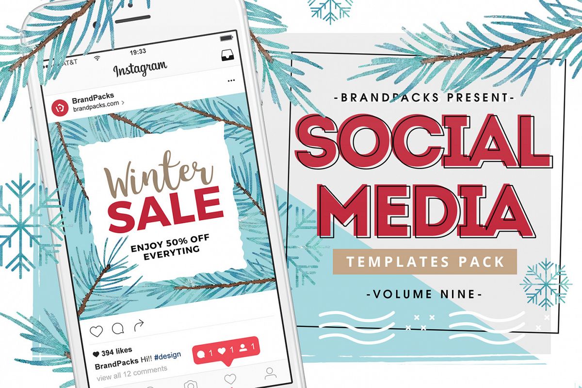 Winter Social Media Templates example image 1