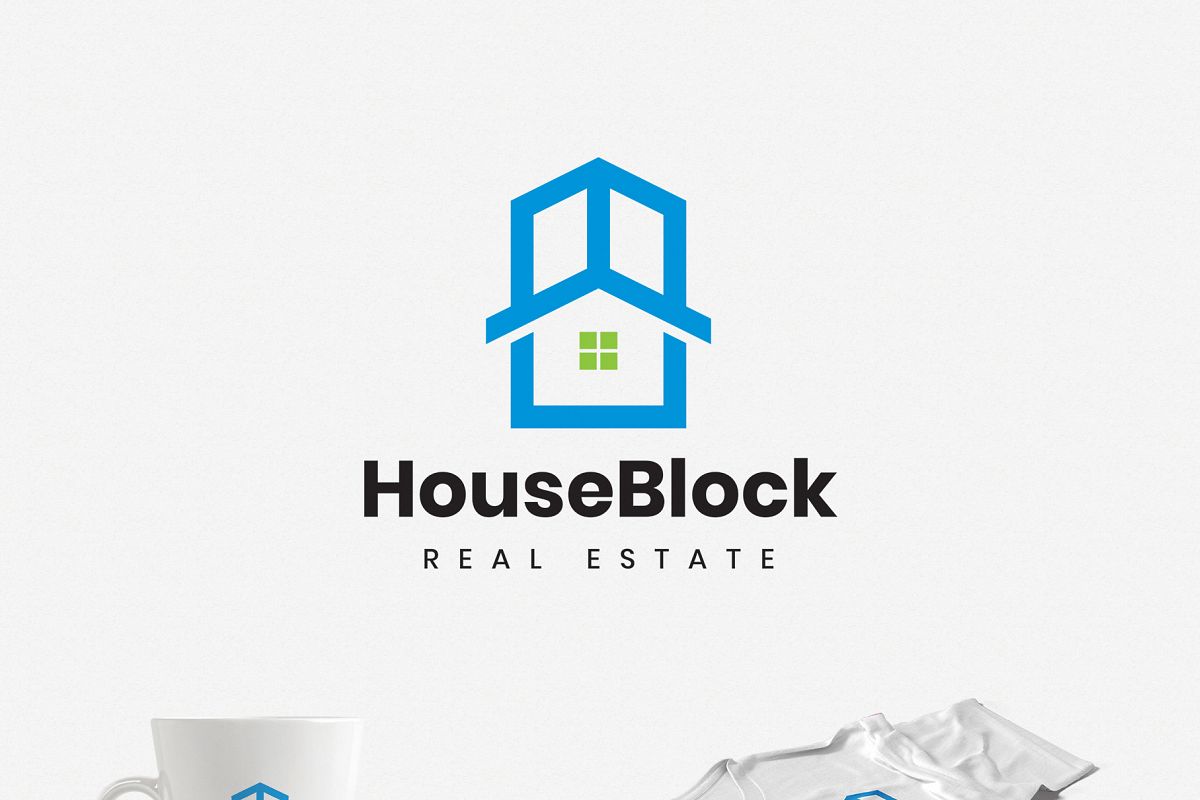 House in a Building Real Estate Logo example image 1