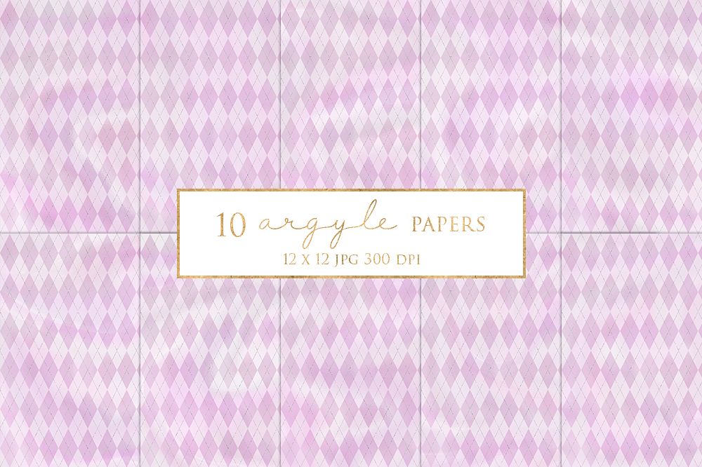 10 Pretty Argyle Magical Digital Papers example image 1