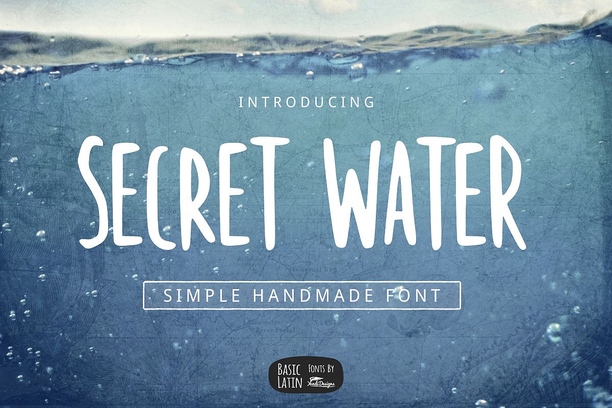 Secret Water Simple Font example image 1