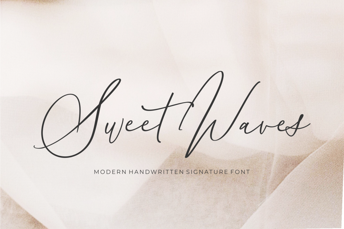 Sweet Waves - Luxury Handwritten example image 1