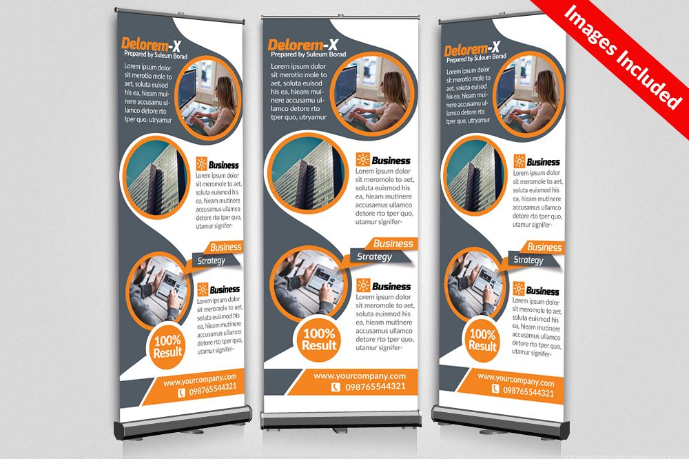 Business Roll Up Banner print Templates example image 1