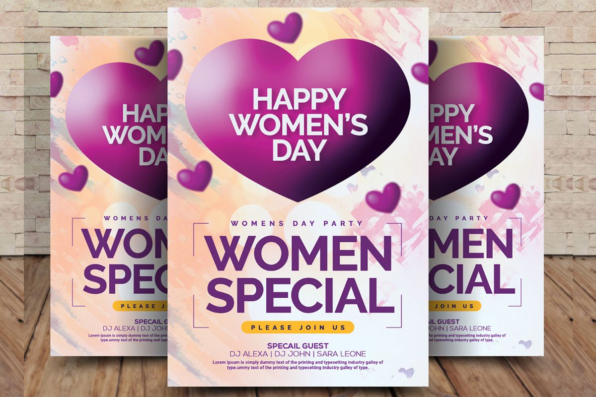 Happy Womens Day Flyer example image 1
