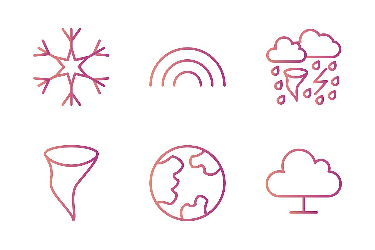 Set Of Weather And Season Icons example image 1