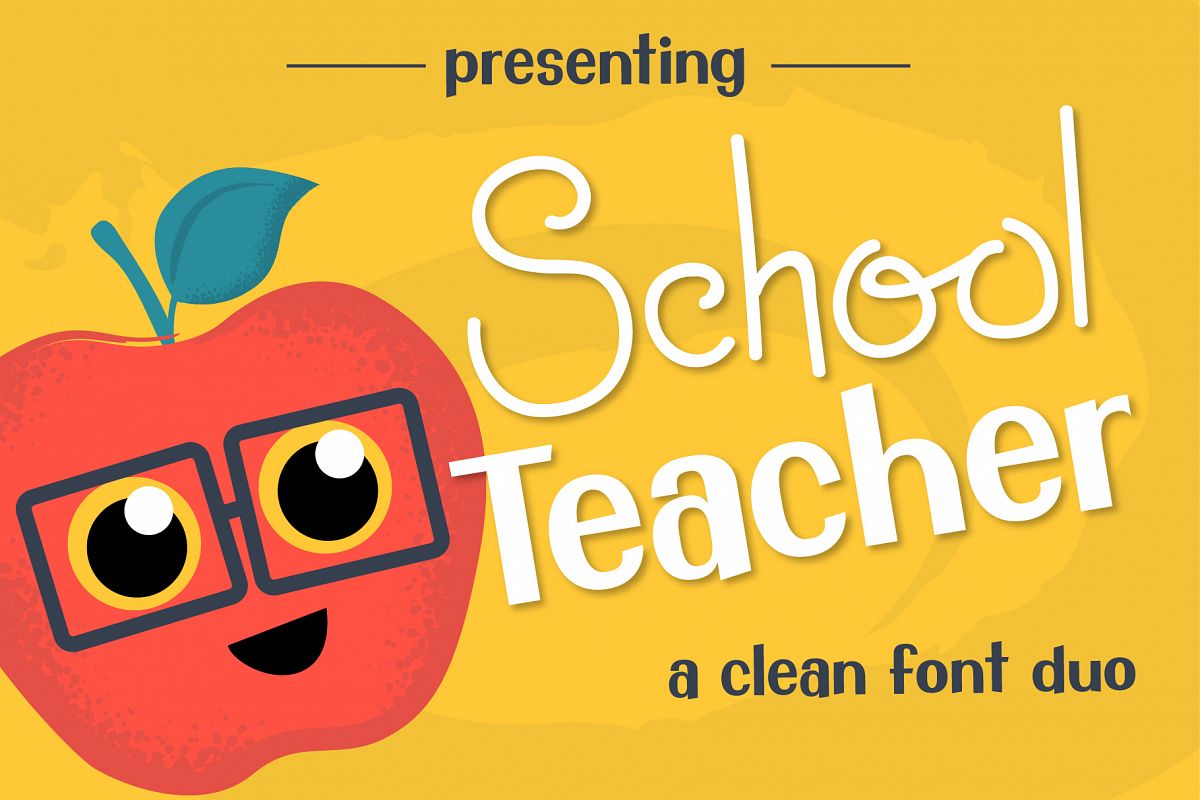 School Teacher Font Duo example image 1