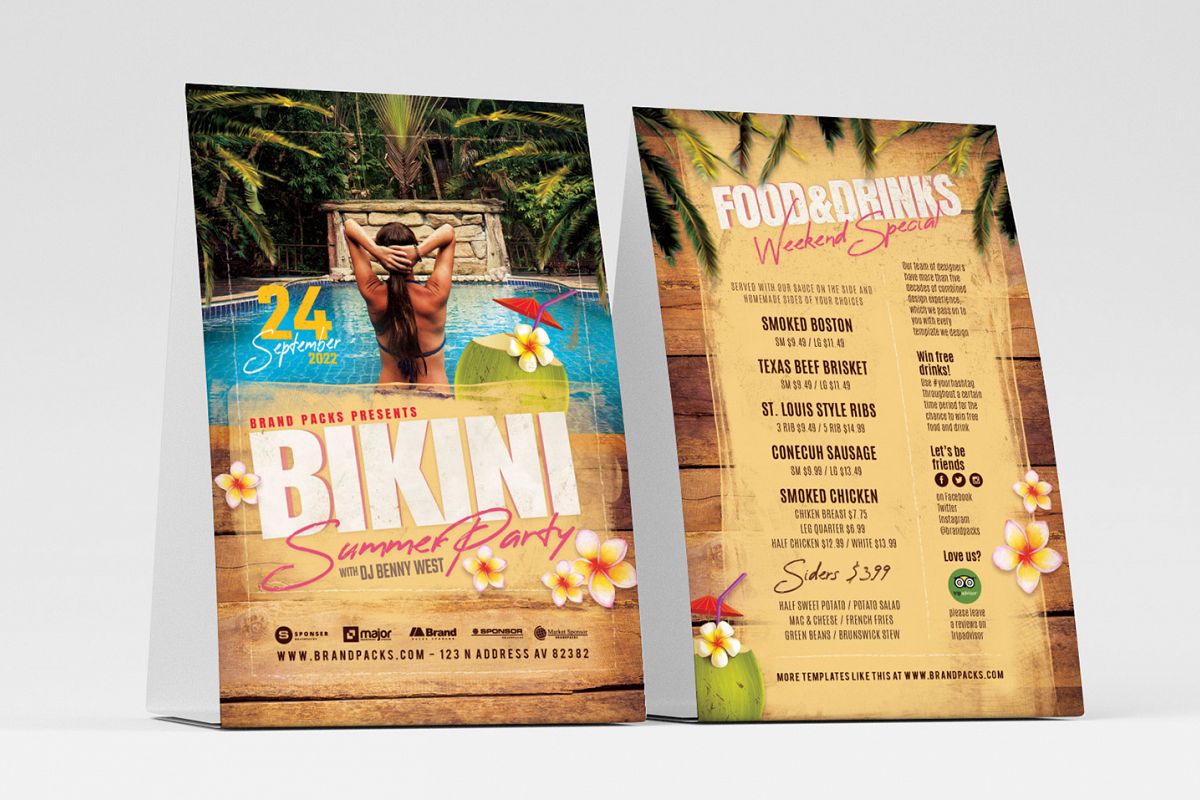 Bikini Party Flyer Template example image 1