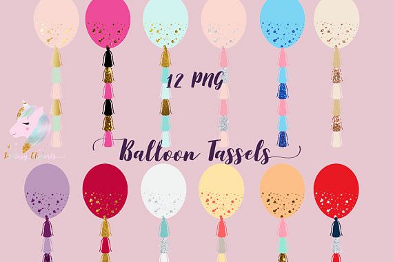 Balloon Tassels Clipart example image 1