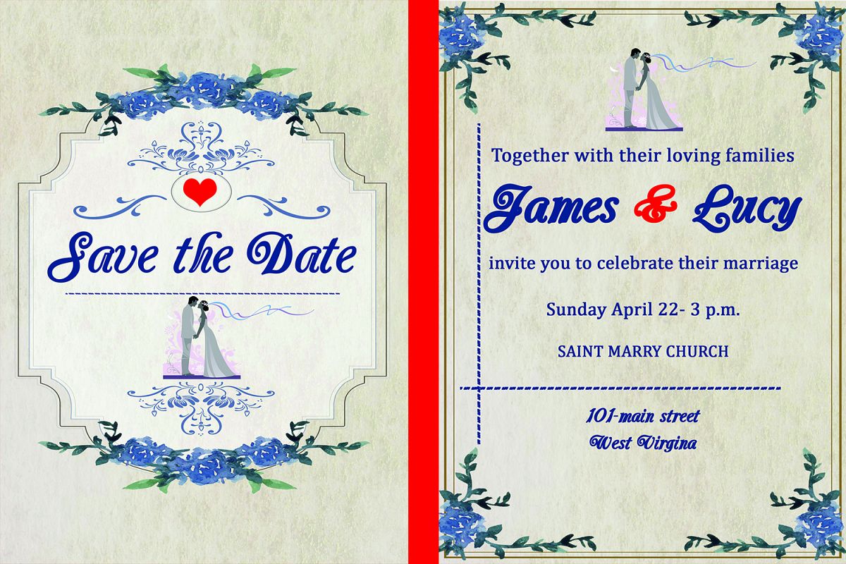 Classic wedding invitation card example image 1