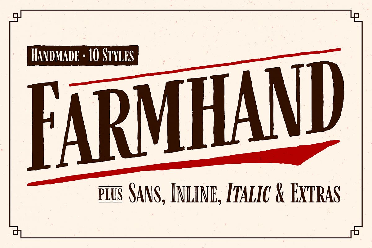 Farmhand Font Family example image 1