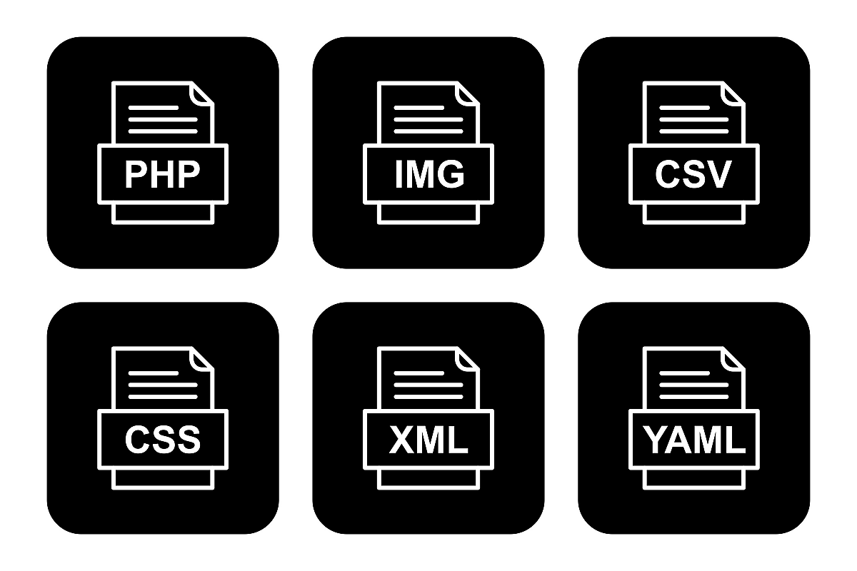 Set Of File Formats Icons example image 1