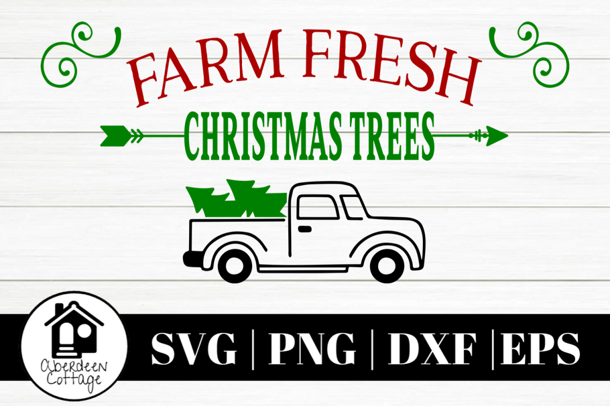 Farm Fresh Christmas Trees SVG | PNG | DXF | EPS example image 1