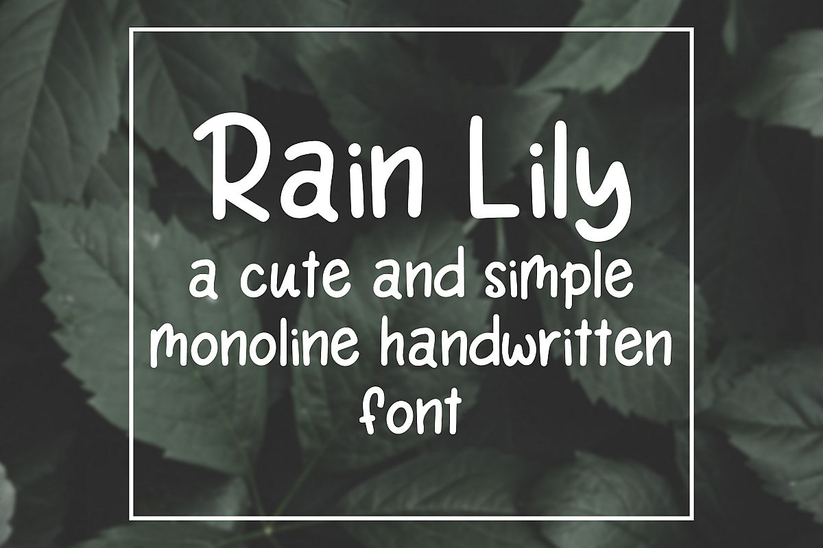 Rain Lily - Simple Monoline Handwritten Font example image 1