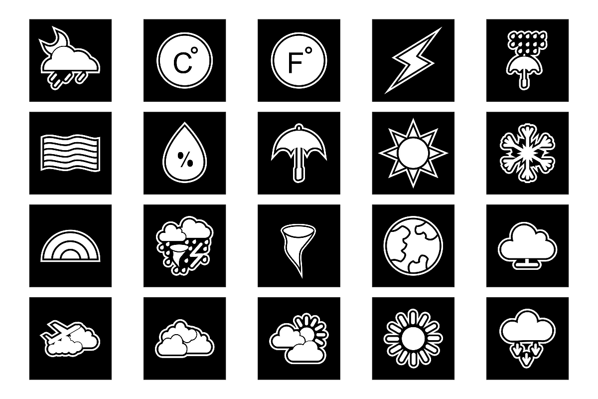 Set Of Weather And Season Icons example image 1