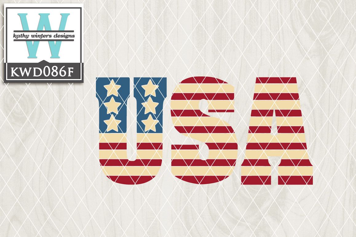 Patriotic Cutting File KWD086F example image 1