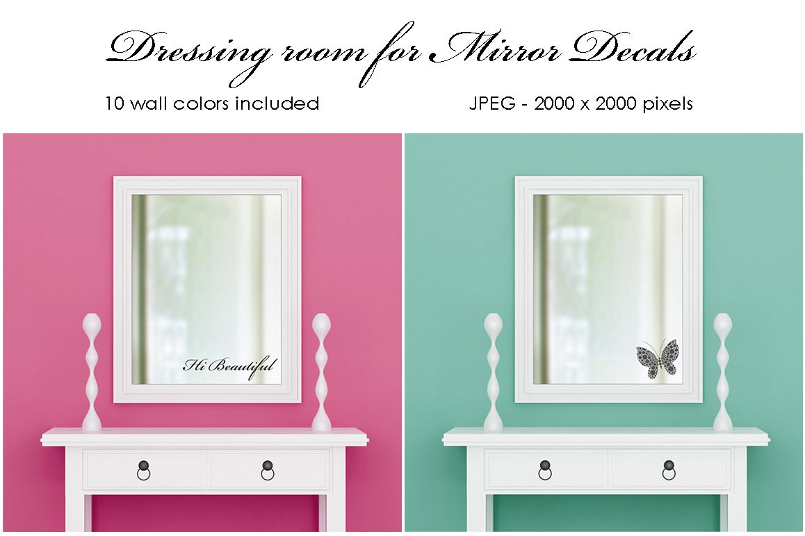 Dressing room for mirror decals example image 1