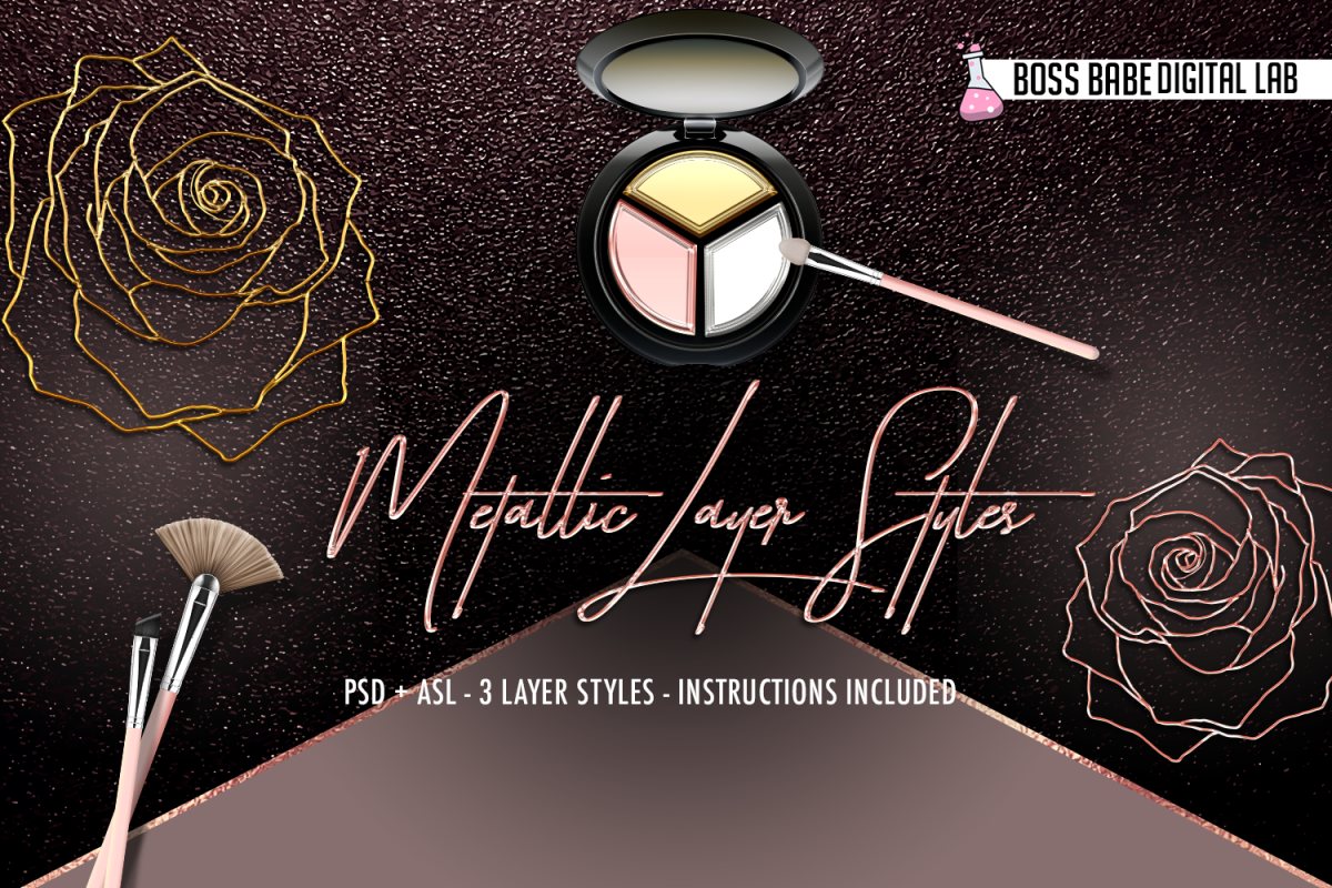 Metallic Layer Styles for Photoshop example image 1