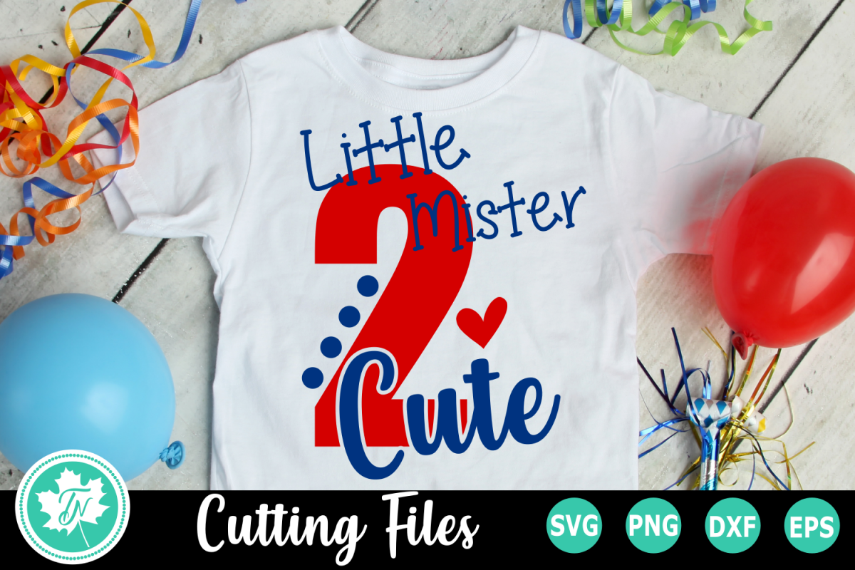 Little Mister 2 Cute - A Second Birthday SVG Cut File example image 1