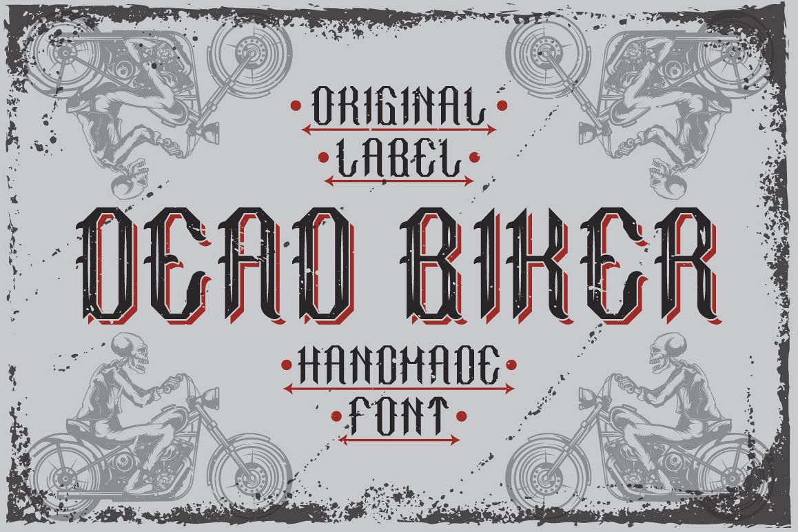 Handcrafted font "Dead biker" example image 1