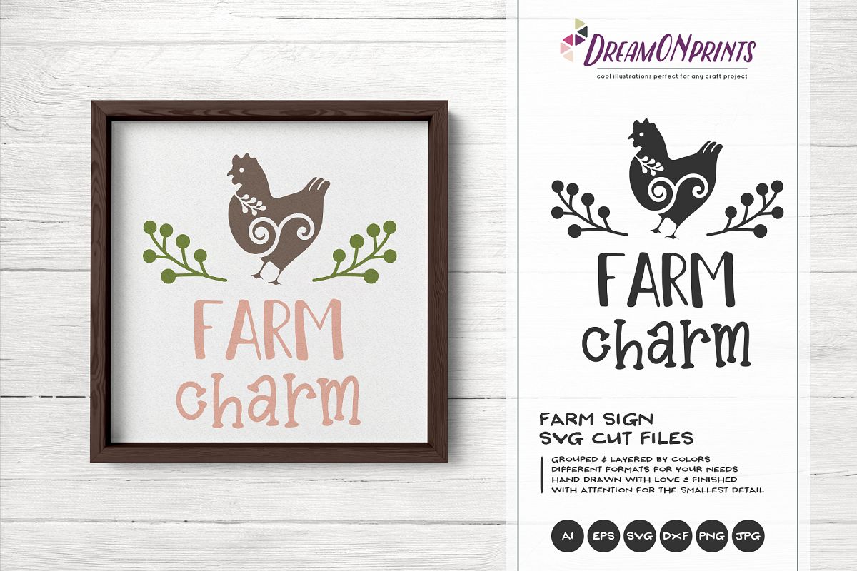 Farm Charm SVG Cut Files example image 1