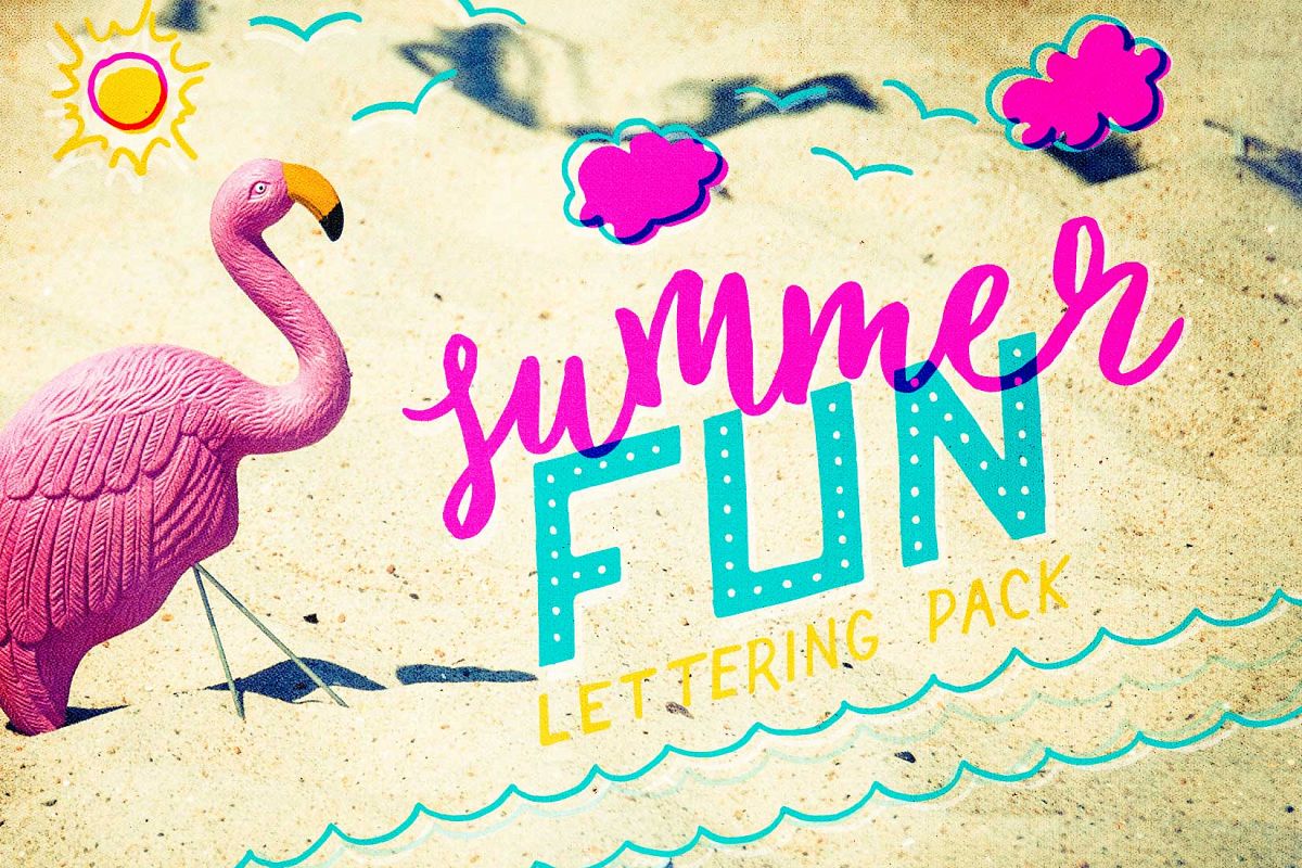 Summer Fun Lettering Pack example image 1