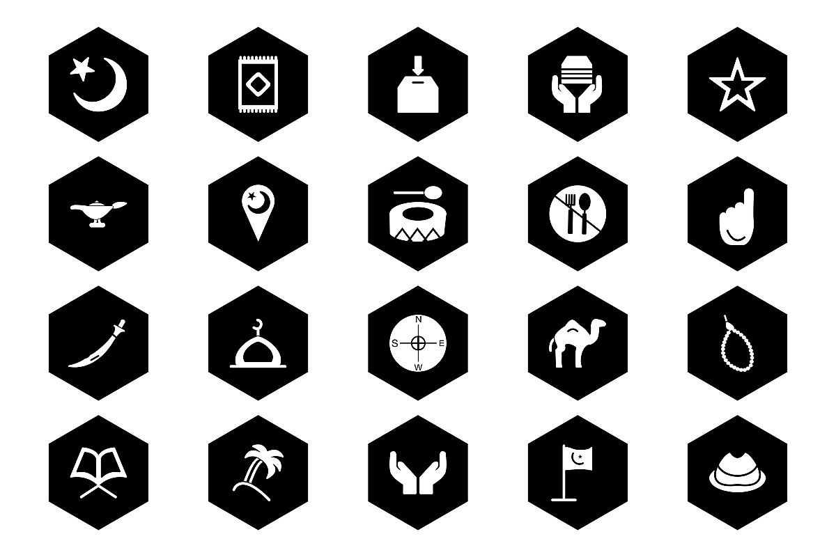 Set Of Ramadan Icons example image 1