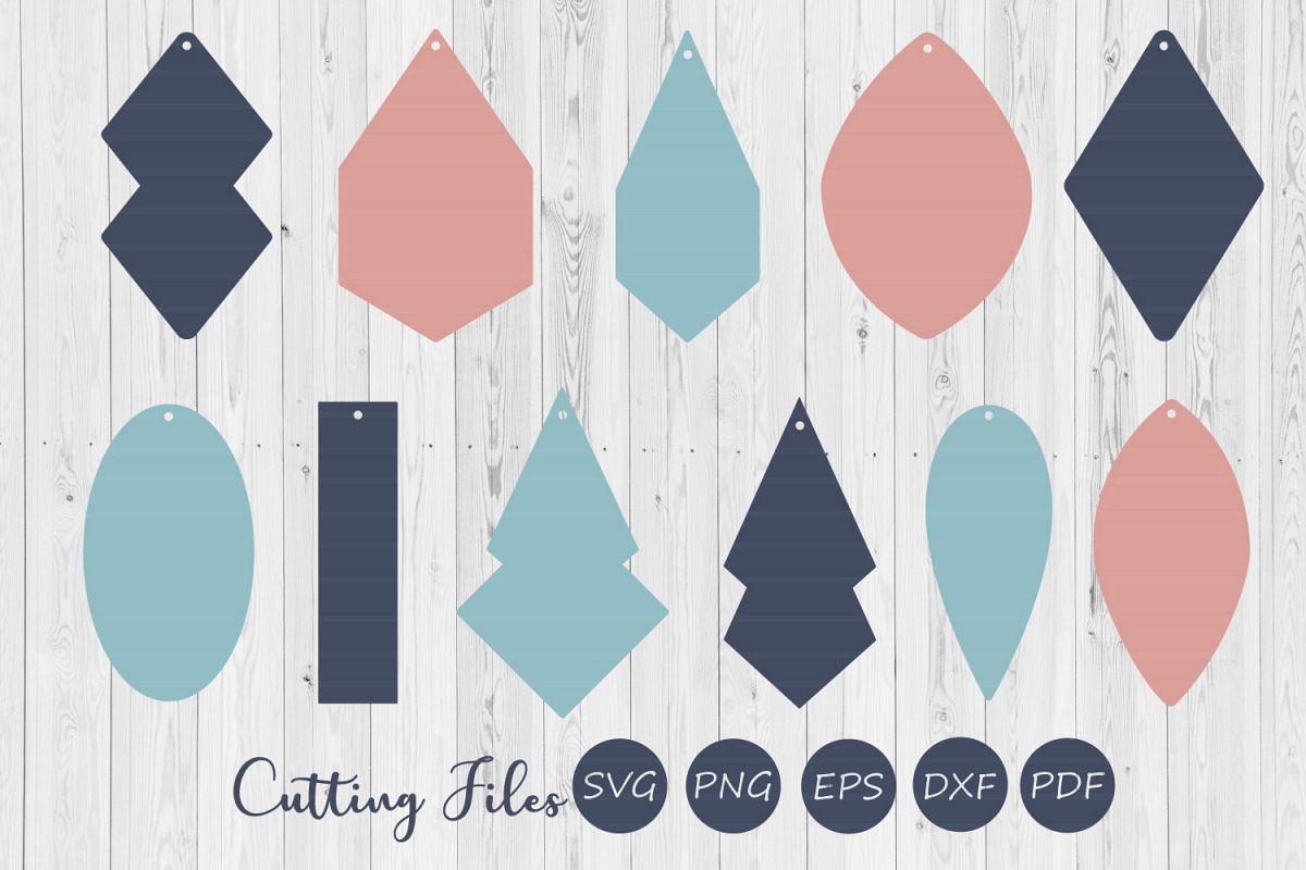 Earring digital designs | SVG cut files | Laser cut | example image 1