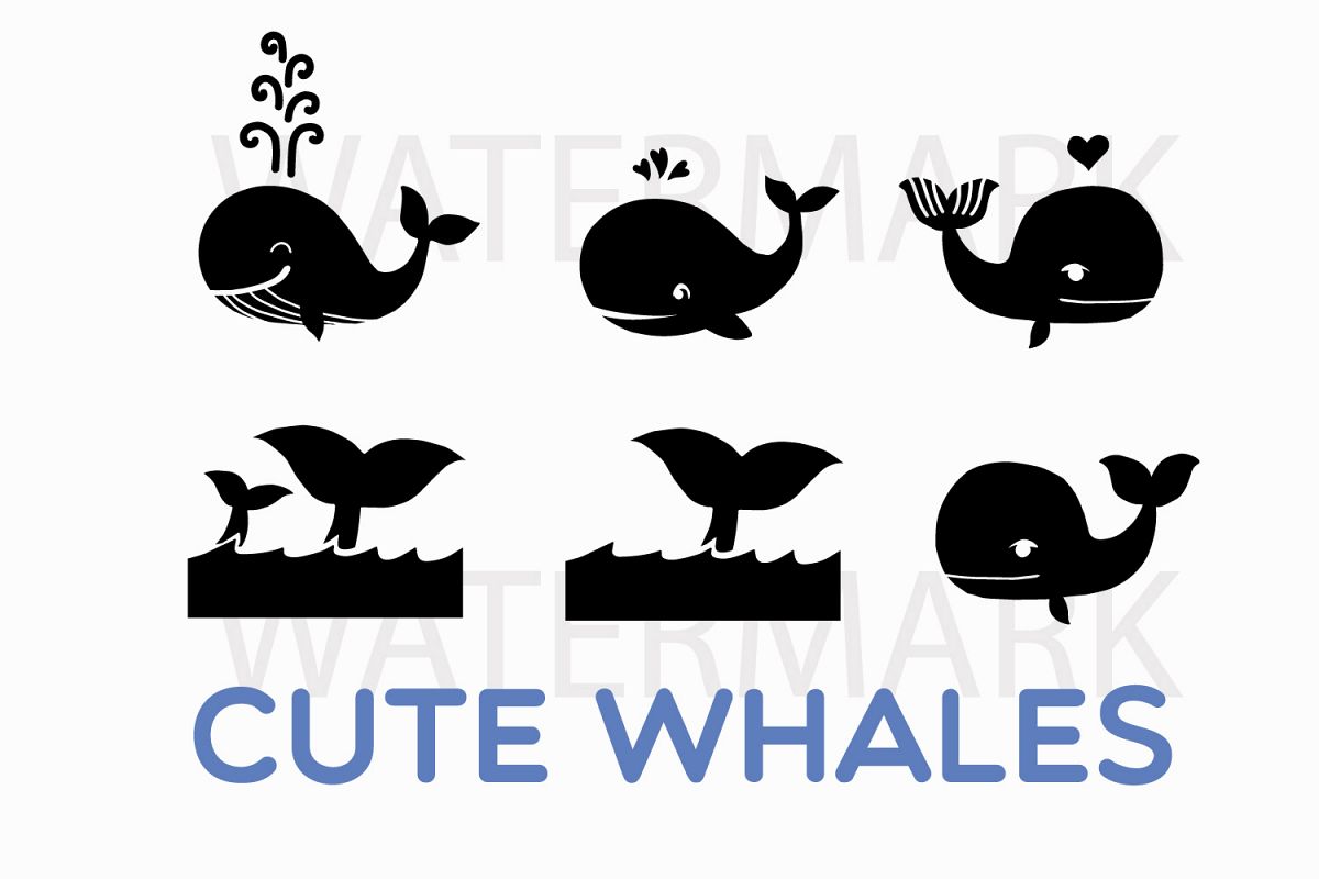 Whales - SVG / JPG / PNG - Hand Drawing