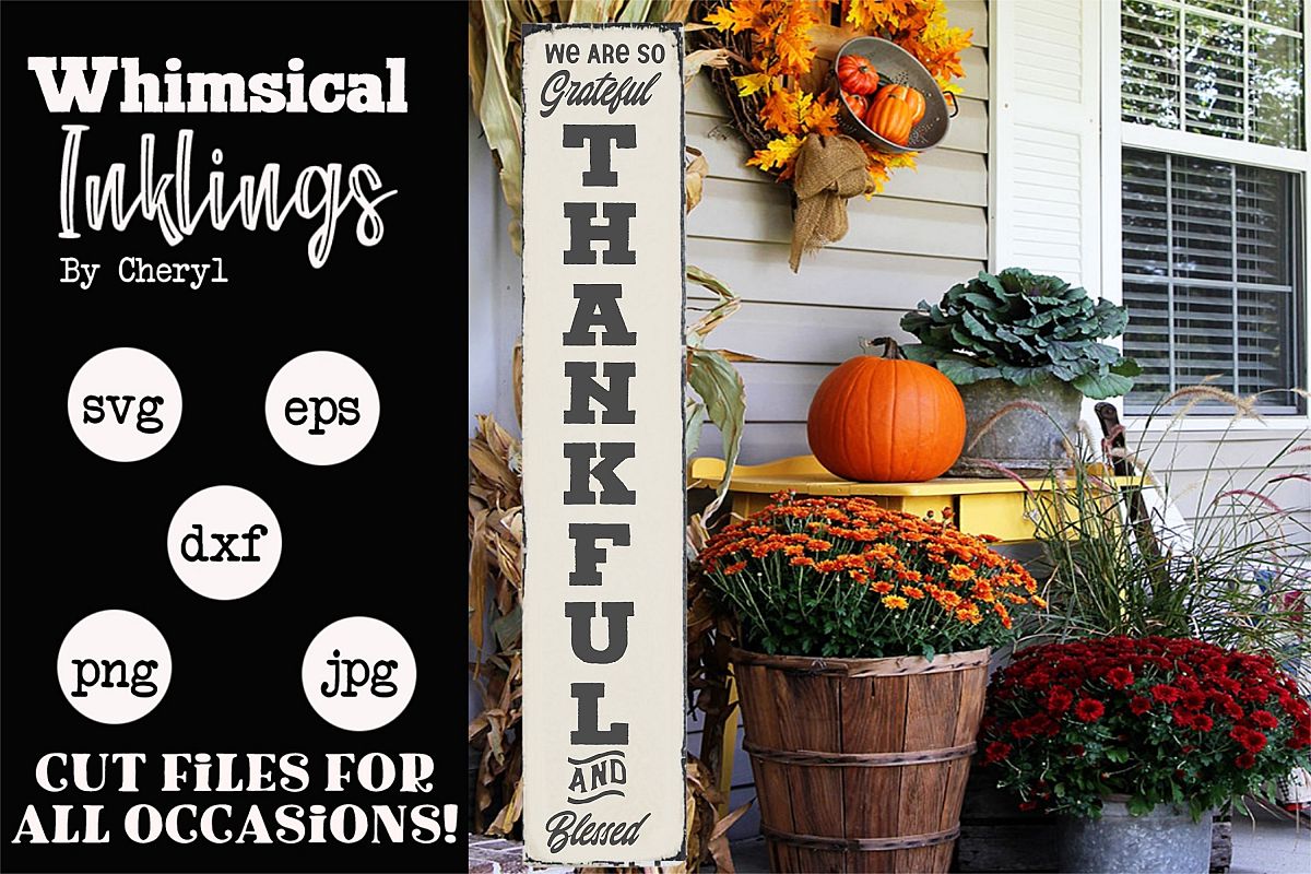 We Are So Grateful-Vertical SVG example image 1