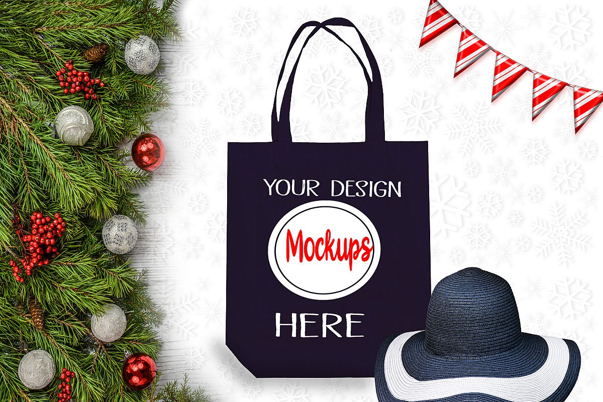 Download black tote bag mockup, canvas bag mockup, black bag mockup (276192) | Mock Ups | Design Bundles