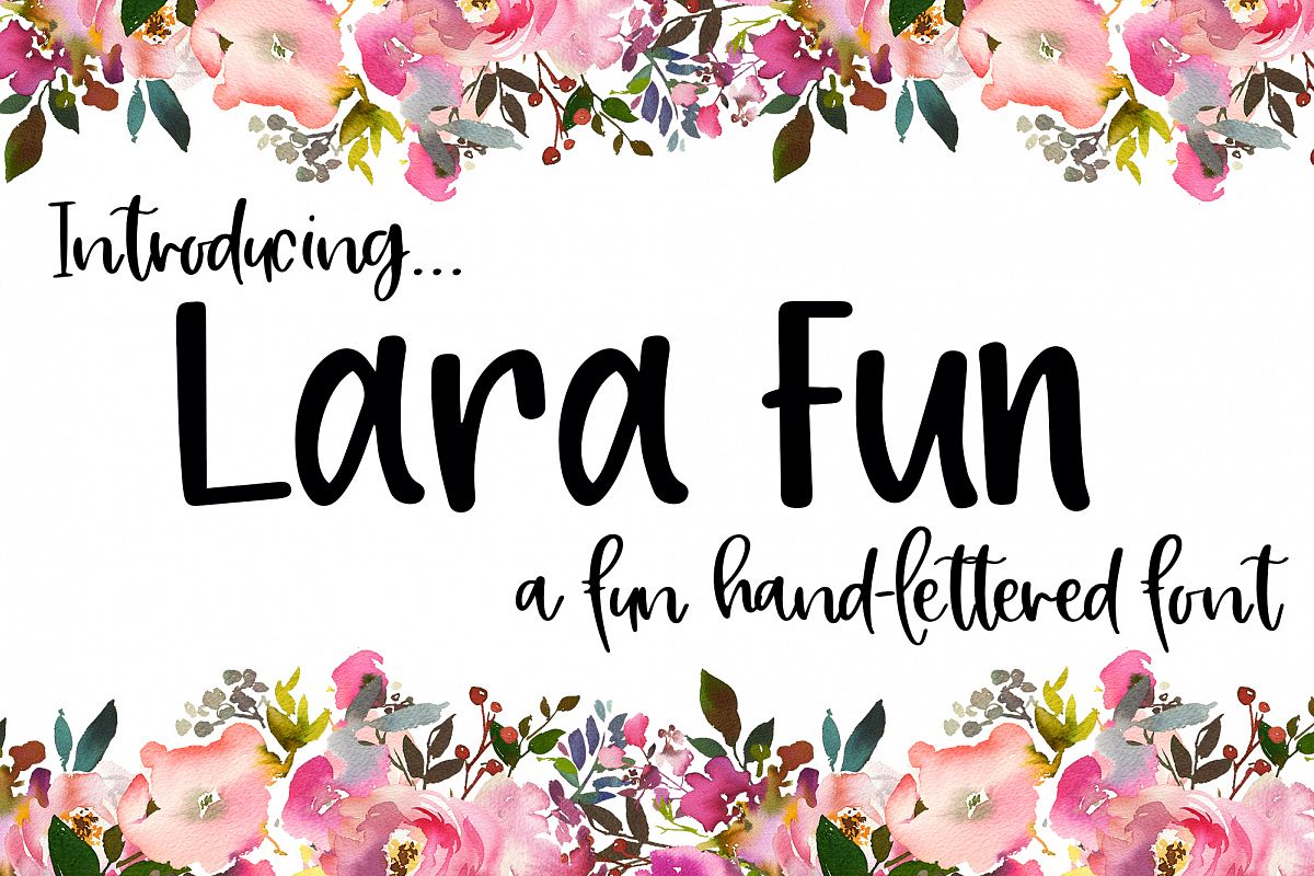 Lara Fun Font - A Fun Hand-Lettered Font example image 1