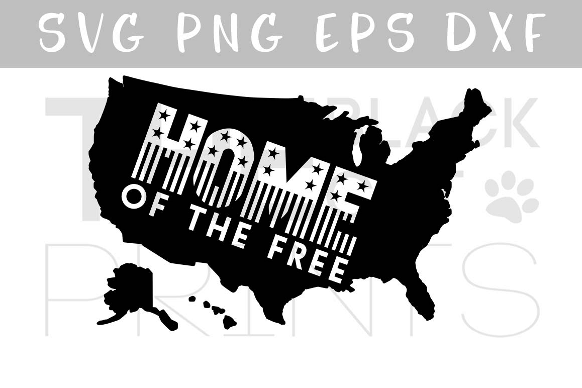USA map SVG PNG EPS DXF Home SVG 4th of July SVG Patriotic svg file example image 1