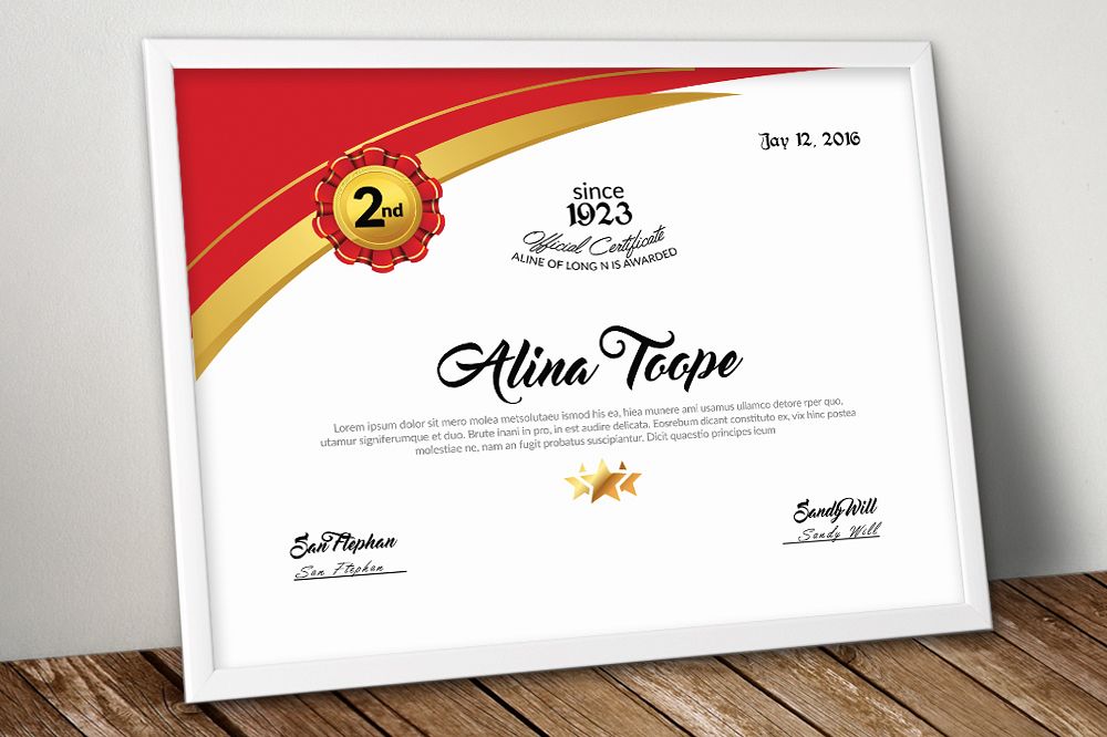 Certificate Template example image 1