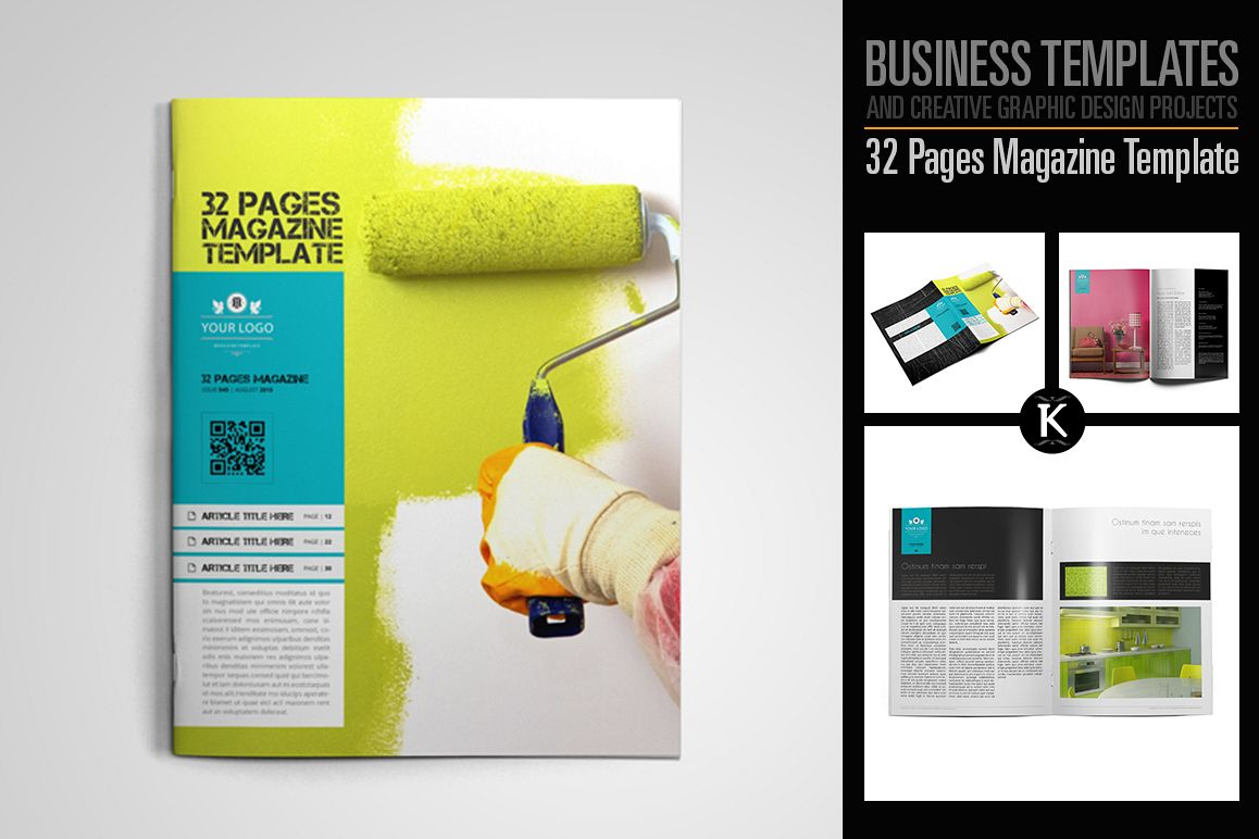 32 Pages Magazine Template example image 1