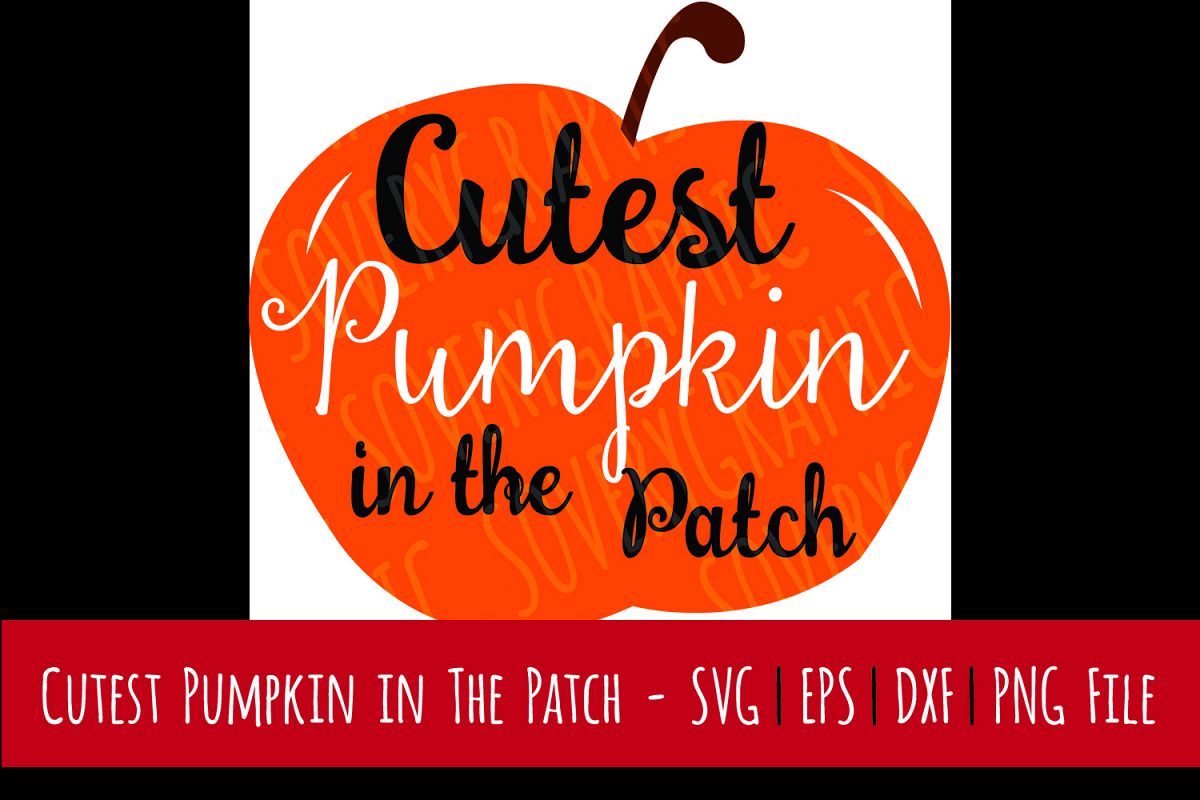 Cutest Pumpkin in the Patch | Cut File SVG | Printable PNG example image 1