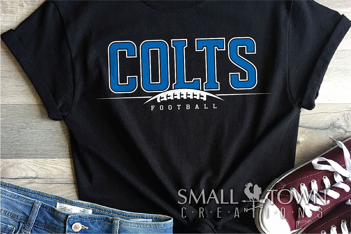 Colts Football, Horseshoe, Colts Team, PRINT, CUT & DESIGN example image 1