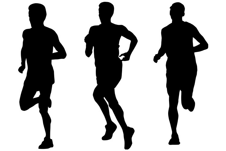 marathon runner running silhouette example image 1