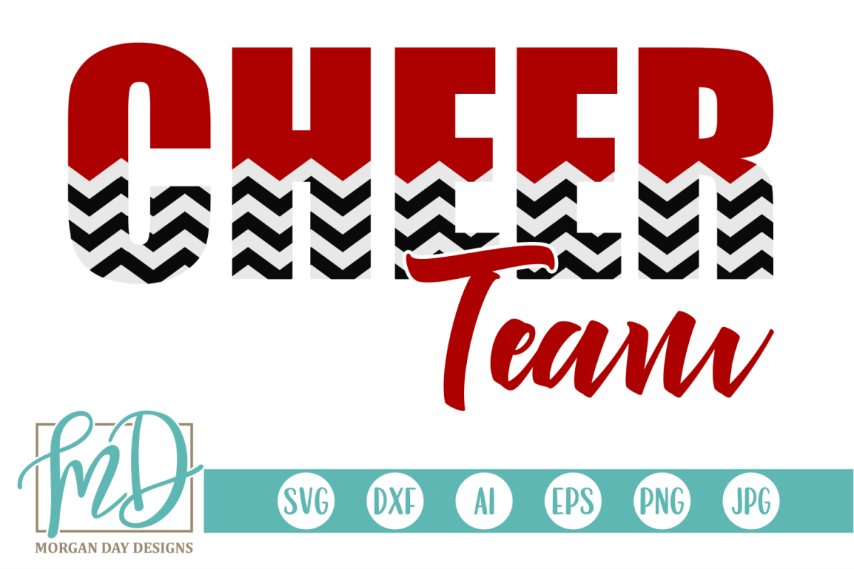 Cheer Team - Cheerleader SVG, DXF, AI, EPS, PNG, JPEG example image 1