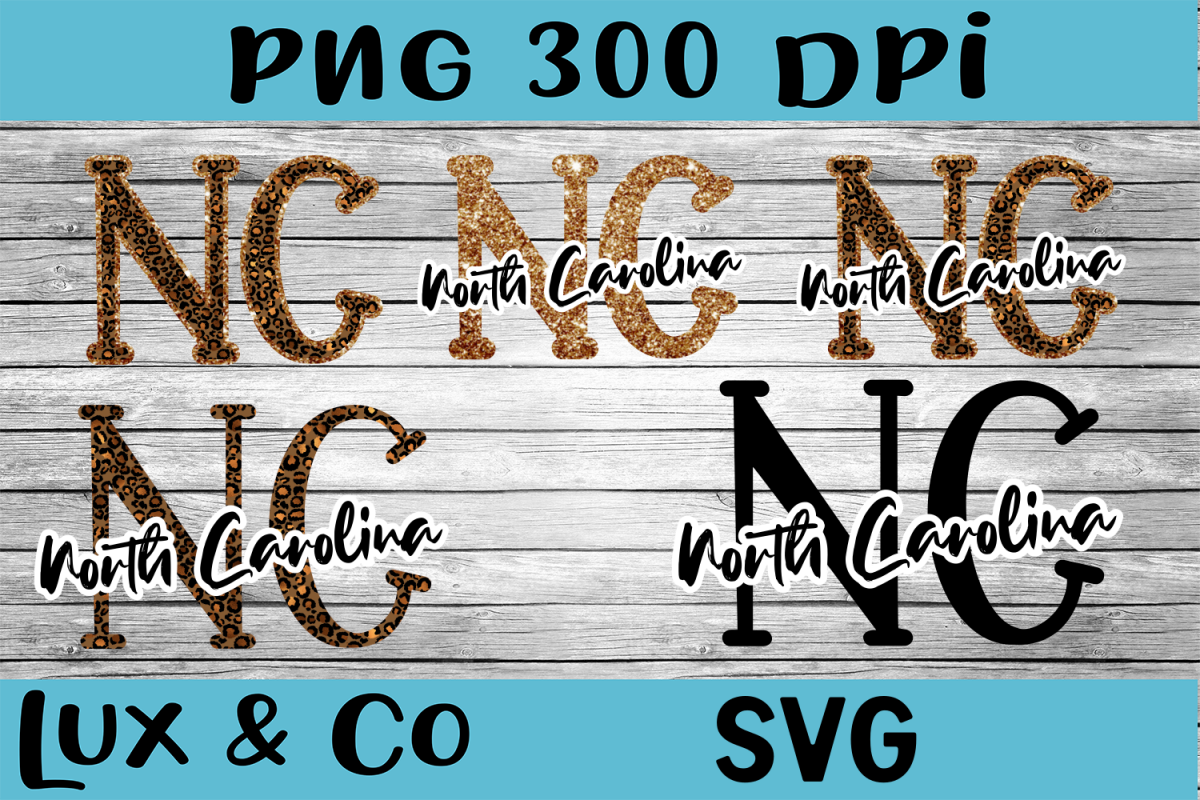 North Carolina NC State Leopard Bundle example image 1