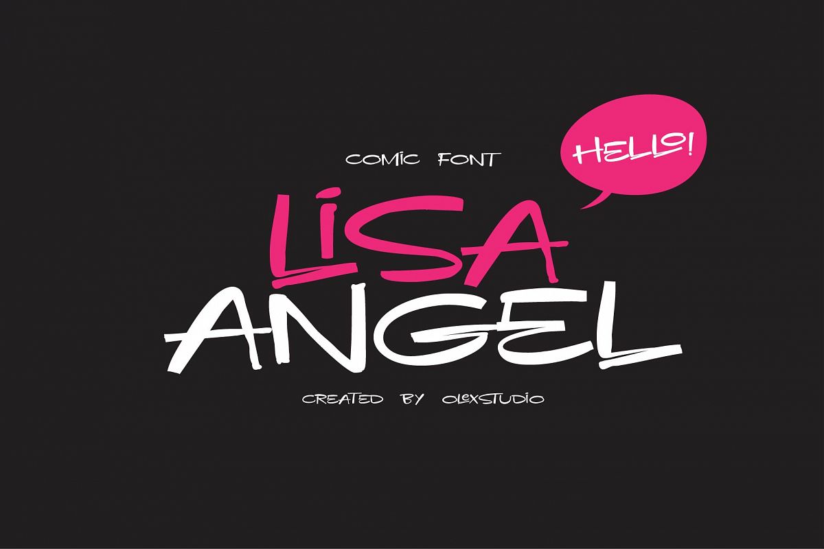 LISA ANGEL - comic font example image 1