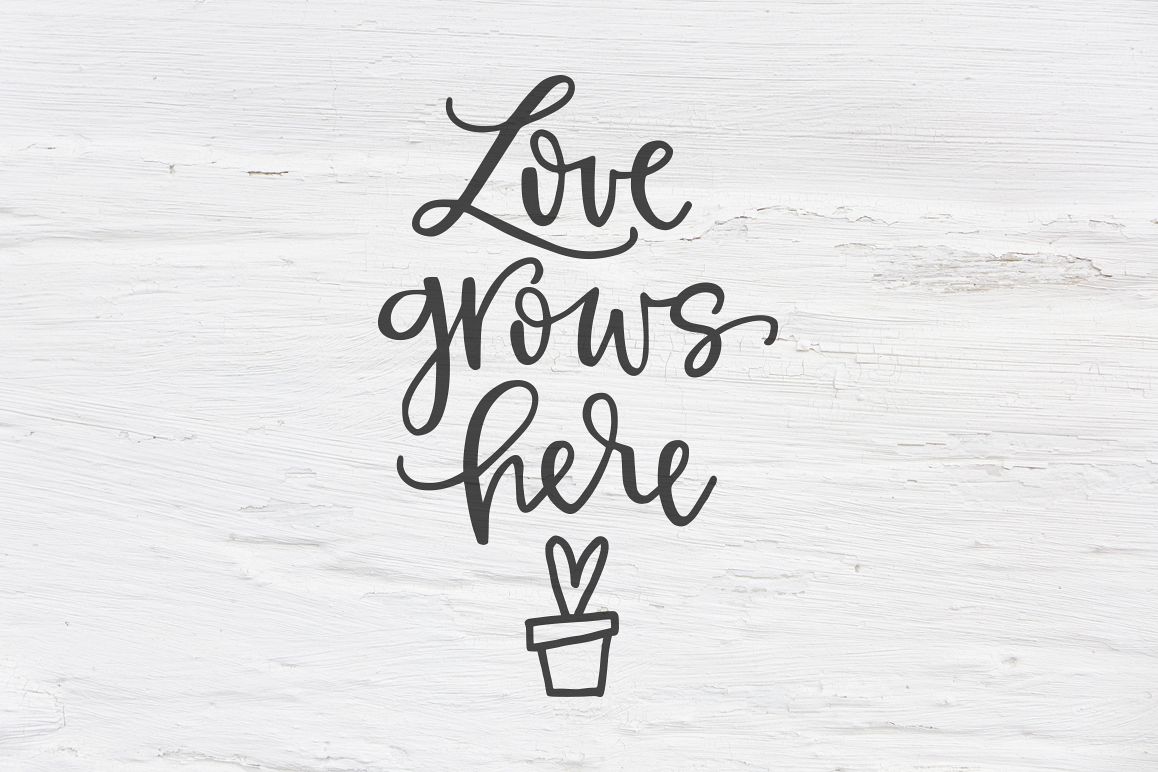 Download Love grows here SVG, EPS, PNG, DXF (96826) | SVGs | Design ...