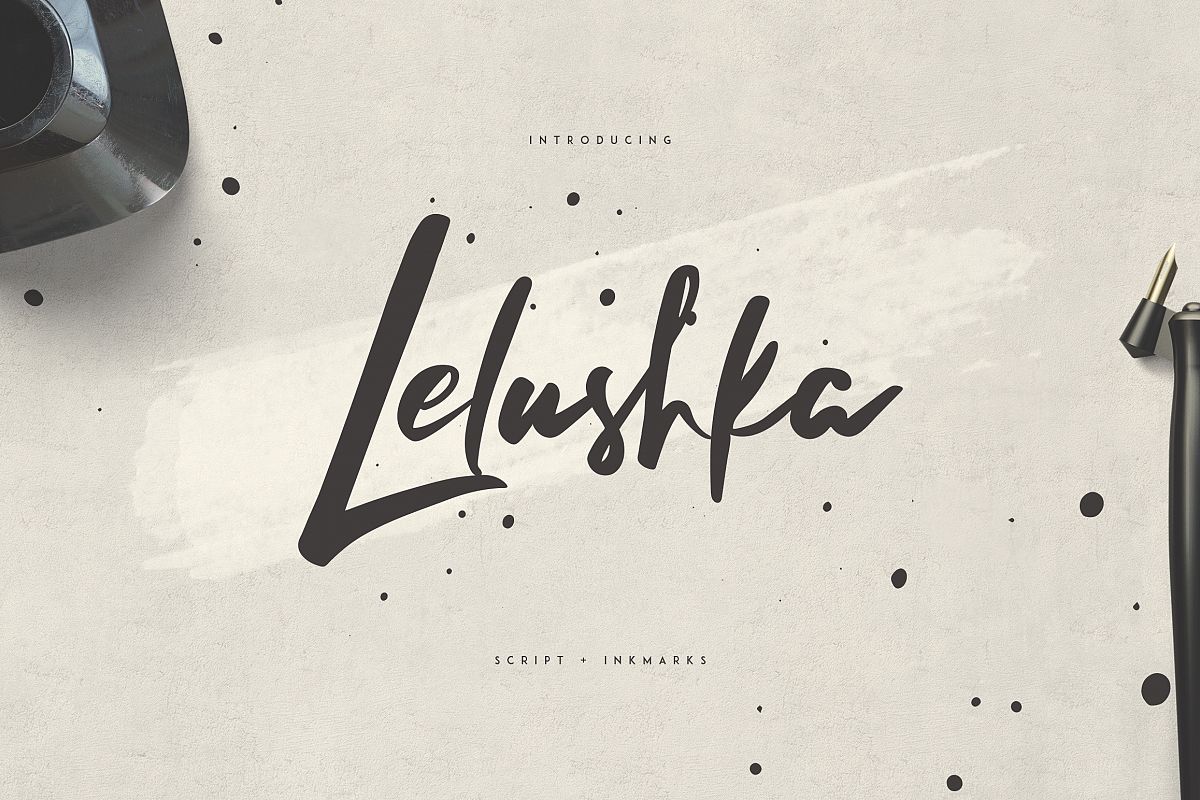 Lelushka Script Ink marks example image 1