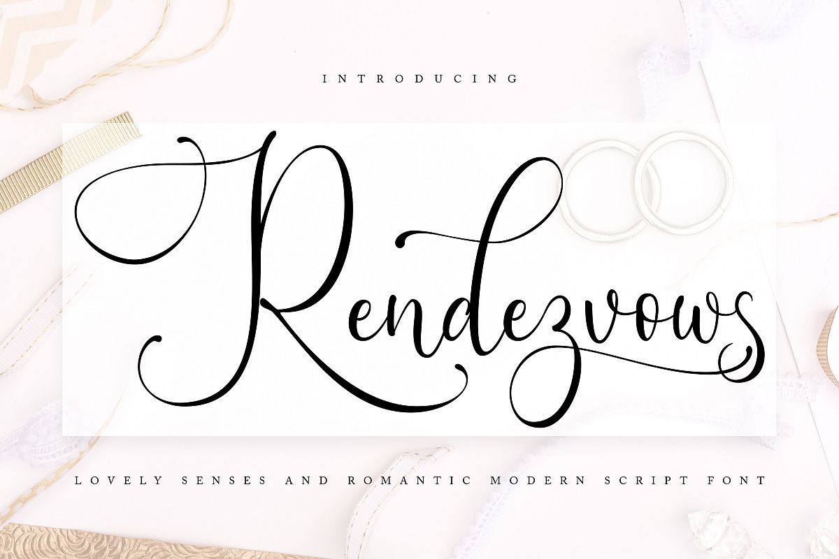 Rendezvouws | Modern Script Font example image 1