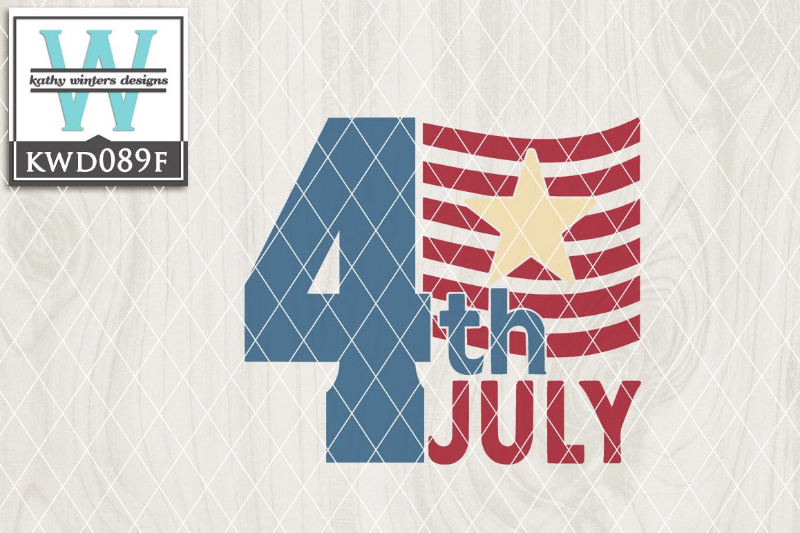 Patriotic Cutting File KWD089F example image 1