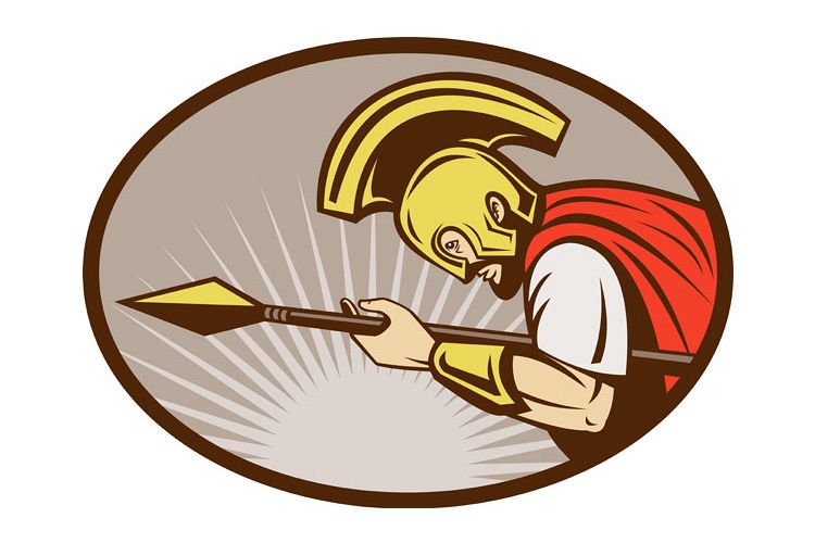 Roman soldier or gladiator attacking with spear example image 1