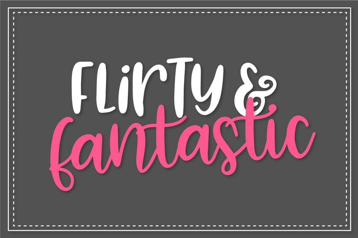 Flirty & Fantastic - A Font Duo example image 1