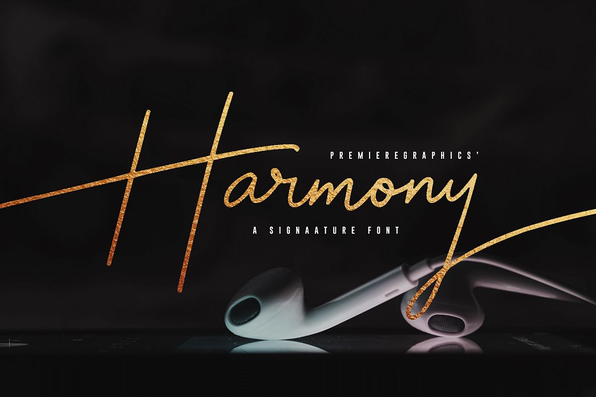 Harmony Script Font example image 1