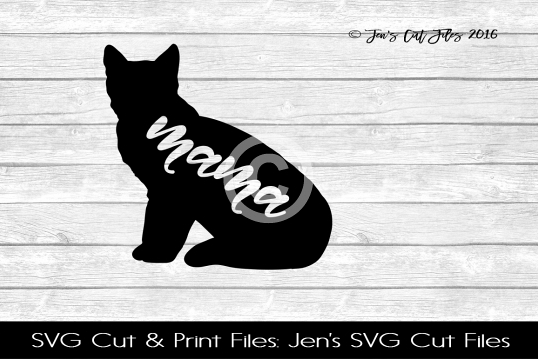 Cat Mama SVG Cut File example image 1
