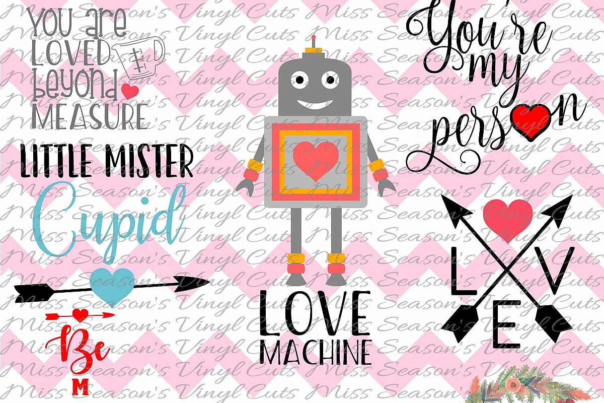 Valentines Day Bundle 6 designs SVG example image 1