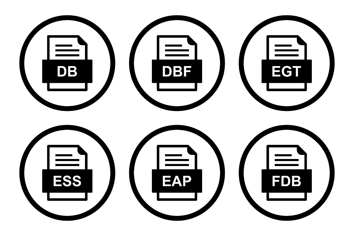 Set Of File Formats Icons example image 1