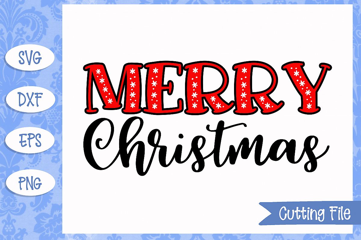 Merry Christmas cut File example image 1